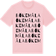 Pink Cotton t-shirt med Bökemåla ordlek t-shirt