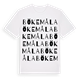 White t-shirt med Bökemåla ordlek t-shirt