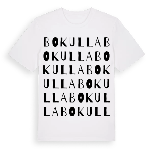 Bokulla ordlek t-shirt – ekologisk bomull t-shirt från Pinshirt