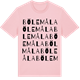 Pink Cotton t-shirt med Bölemåla ordlek t-shirt
