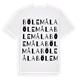 White t-shirt med Bölemåla ordlek t-shirt