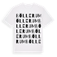 White t-shirt med Böllerum ordlek t-shirt