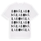 White t-shirt med Bomåla ordlek t-shirt