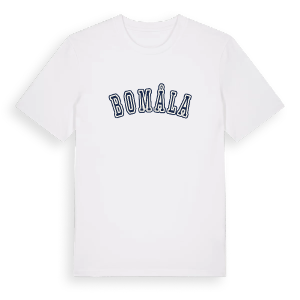 Bomåla college t-shirt – ekologisk bomull t-shirt från Pinshirt