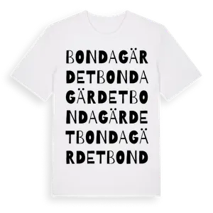Bondagärdet ordlek t-shirt – ekologisk bomull t-shirt från Pinshirt