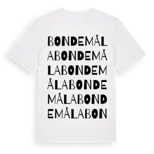 Bondemåla ordlek t-shirt – ekologisk bomull t-shirt från Pinshirt