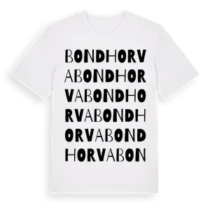 Bondhorva ordlek t-shirt – ekologisk bomull t-shirt från Pinshirt