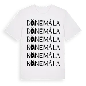 Bönemåla ordlek t-shirt – ekologisk bomull t-shirt från Pinshirt