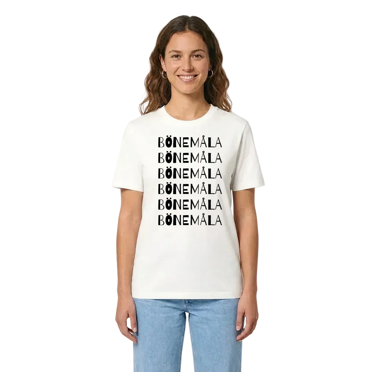 Bönemåla ordlek t-shirt i miljö