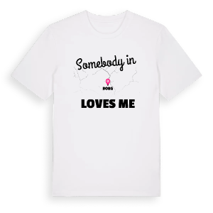 Någon i Borg älskar mig t-shirt – ekologisk bomull t-shirt från Pinshirt