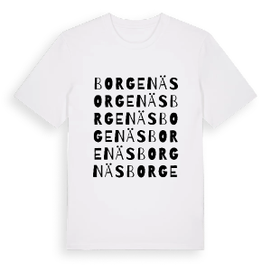 Borgenäs ordlek t-shirt – ekologisk bomull t-shirt från Pinshirt