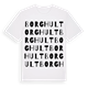 White t-shirt med Borghult ordlek t-shirt