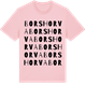 Pink Cotton t-shirt med Borshorva ordlek t-shirt