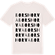 Vintage White t-shirt med Borshorva ordlek t-shirt