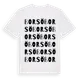 White t-shirt med Borsö ordlek t-shirt