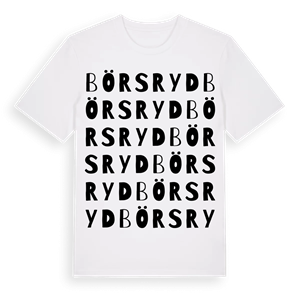 Börsryd ordlek t-shirt – ekologisk bomull t-shirt från Pinshirt