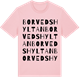 Pink Cotton t-shirt med Borvedshyltan ordlek t-shirt