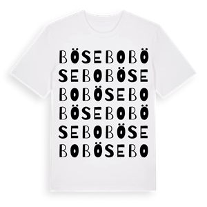 Bösebo ordlek t-shirt – ekologisk bomull t-shirt från Pinshirt