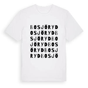 Bosjöryd ordlek t-shirt – ekologisk bomull t-shirt från Pinshirt