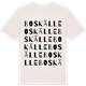 Vintage White t-shirt med Boskälle ordlek t-shirt