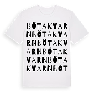 Böta kvarn ordlek t-shirt – ekologisk bomull t-shirt från Pinshirt