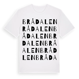 Brådalen ordlek t-shirt – ekologisk bomull t-shirt från Pinshirt