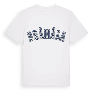 Bråmåla college t-shirt – ekologisk bomull t-shirt från Pinshirt