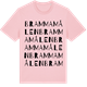 Pink Cotton t-shirt med Brammamålen ordlek t-shirt