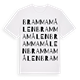 White t-shirt med Brammamålen ordlek t-shirt