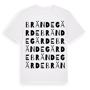 Brändegärde ordlek t-shirt – ekologisk bomull t-shirt från Pinshirt