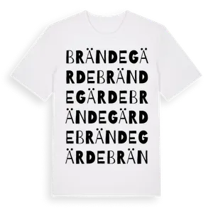 Brändegärde ordlek t-shirt – ekologisk bomull t-shirt från Pinshirt