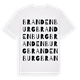 White t-shirt med Brandenburg ordlek t-shirt