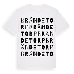 Brändetorp ordlek t-shirt – ekologisk bomull t-shirt från Pinshirt