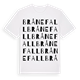White t-shirt med Brånefall ordlek t-shirt