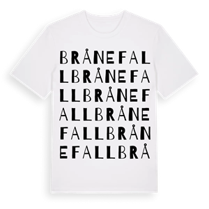 Brånefall ordlek t-shirt – ekologisk bomull t-shirt från Pinshirt