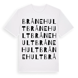 Brånehult ordlek t-shirt – ekologisk bomull t-shirt från Pinshirt
