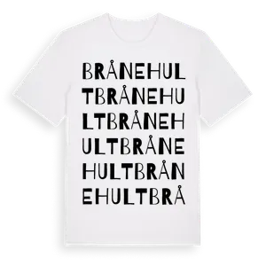 Brånehult ordlek t-shirt – ekologisk bomull t-shirt från Pinshirt