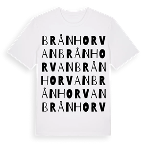 Brånhorvan ordlek t-shirt – ekologisk bomull t-shirt från Pinshirt