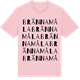 Pink Cotton t-shirt med Brännamåla ordlek t-shirt