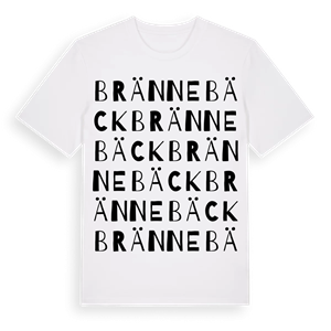 Brännebäck ordlek t-shirt – ekologisk bomull t-shirt från Pinshirt