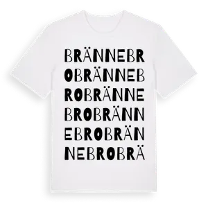 Brännebro ordlek t-shirt – ekologisk bomull t-shirt från Pinshirt