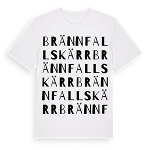 Brännfallskärr ordlek t-shirt – ekologisk bomull t-shirt från Pinshirt