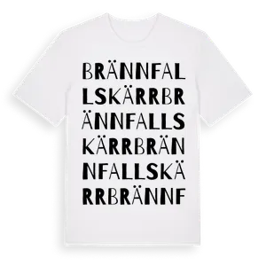 Brännfallskärr ordlek t-shirt – ekologisk bomull t-shirt från Pinshirt
