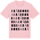 Pink Cotton t-shirt med Brännorna ordlek t-shirt