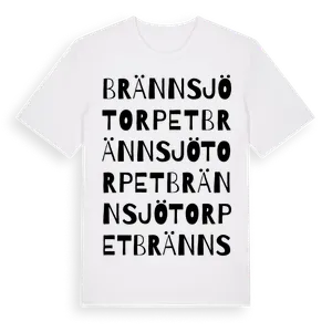 Brännsjötorpet ordlek t-shirt – ekologisk bomull t-shirt från Pinshirt