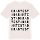 Vintage White t-shirt med Brantestad ordlek t-shirt