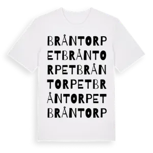 Bråntorpet ordlek t-shirt – ekologisk bomull t-shirt från Pinshirt