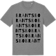 Mid Heather Gray t-shirt med Brantsbo ordlek t-shirt