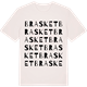 Vintage White t-shirt med Brasket ordlek t-shirt