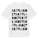 White t-shirt med Bråtlandet ordlek t-shirt